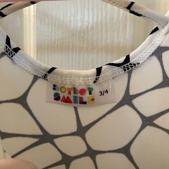 Dot Dot Smile Twirl Ballerina Dress Black & White Animal Giraffe Print Girls 3-4 - Picture 6 of 9